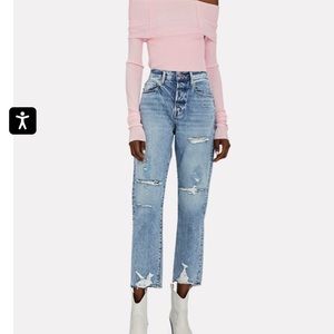 Le Original Distressed Straight-Leg Jeans